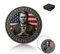 Charlie Kirk Memorial Coin, Young Hero of US 1993-2025 Memorial Coin for Charlie's Fans, Truth & Freedom Tribute for Fans, Collectible Souvenir Memorials Coins, for Veterans, Collector (D)