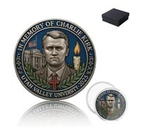Charlie Kirk Memorial Coin, Young Hero of US 1993-2025 Memorial Coin for Charlie's Fans, Truth & Freedom Tribute for Fans, Collectible Souvenir Memorials Coins (Style E)