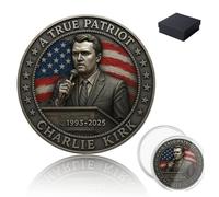 Charlie Kirk Memorial Coin, Young Hero of US 1993-2025 Memorial Coin for Charlie's Fans, Truth & Freedom Tribute for Fans, Collectible Souvenir Memorials Coins, for Veterans, Collector (C)