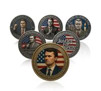 Charlie Kirk Memorial Tribute Coin - Truth & Freedom Tribute for Fans, Young Hero of Us 1993-2025, Conservative Icon Keepsake (6pcs)