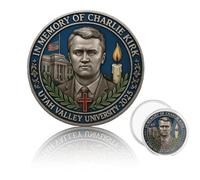 Charlie Kirk Memorial Tribute Coin - Truth & Freedom Tribute for Fans, Young Hero of Us 1993-2025, Conservative Icon Keepsake (E)