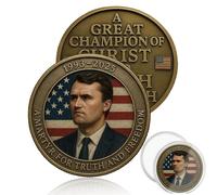 Charlie Kirk Memorial Tribute Coin - Truth & Freedom Tribute for Fans, Young Hero of Us 1993-2025, Conservative Icon Keepsake (A)