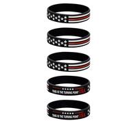 Charlie Kirk Merch Patriot Pray Bracelet Justice Shooting Assassination Freedom USA Rubber Bracelets Silicone Right Wing Revolution Bracelets for Men Women, One Size, Silicone, no gemstone