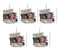 Charlie Kirk Pendant,Silenced But Not Forgotten Tribute Pendant,You Can’t Kill Ideas Patriotic Memorial Sticker,Ideal for Patriots & Free Speech Advocates (A 5pcs)