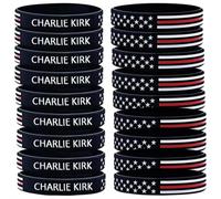 Charlie Kirk Rubber Bracelets Charlie Kirk A True Silicone Wristbands Pray Justice Assassination Shooting Hero Freedom Merch USA Rubber Bracelets for Men, Women, Jewelry Gifts