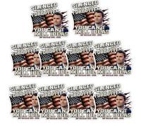 Charlie Kirk Sticker Silenced But Not Forgotten Tribute Decal - You Can’t Kill Ideas Patriotic Memorial Sticker,Charlie Kirk Freedom Stickers Laptop Bumper Decal Window Waterproof Car Stickers