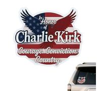 Charlie Kirk Tribute Sticker - 5" Patriotic Die-Cut Vinyl Decal for Laptop, Tumbler - Courage Conviction Country,for Remembrance and Tribute,Easy to Use