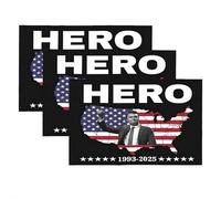 Charlie Kirk Tribute Sticker, Inspirational Charlie Kirk Quote Bumper Sticker, A True Patriot RIP Pray Vinyl Decals, Justice for CharlieKirk Stickers Auto Car Truck Wall Laptop Decor (Black A 3pcs)