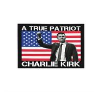 Charlie Kirk Tribute Sticker, Inspirational Charlie Kirk Quote Bumper Sticker, A True Patriot RIP Pray Vinyl Decals, Justice for CharlieKirk Stickers Auto Car Truck Wall Laptop Decor (Red E 1pcs)