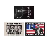 Charlie Kirk Tribute Sticker, Inspirational Charlie Kirk Quote Bumper Sticker, A True Patriot RIP Pray Vinyl Decals, Justice for CharlieKirk Stickers Auto Car Truck Wall Laptop Decor (Black E 3pcs)