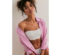 Charlie Lace Microfiber Bandeau by Intimately at Free People in Clean Ivory, Size: XL - female