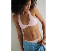 Charlie Lace Microfiber Halter Bralette by Intimately at Free People in Cloud Pink, Size: XL - female