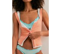 Charlie Lace Microfiber V-Neck Bralette by Intimately at Free People in Blue Light, Size: Large - female