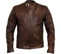 Charlie LONDON Men’s Designer Vintage Brown Weybridge Leather Jacket (UK, Alpha, XL, Regular, Regular, Brown)