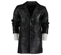 Charlie LONDON Men's Max Payne Real Black Leather Jacket Coat - Distinctive Style with Men's Leather Jackets (UK, Alpha, XXL, Regular, Regular, Black)