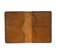 Charlie LONDON Passport Holder Leather Travel Wallet - Full Grain RFID Passport Wallet & Document Holder-Minimalist Passport Cover UK for Men & Women (Tan)