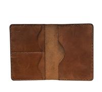 Charlie LONDON Passport Holder Leather Travel Wallet - Full Grain RFID Passport Wallet & Document Holder-Minimalist Passport Cover UK for Men & Women (Brown)