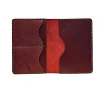 Charlie LONDON Passport Holder Leather Travel Wallet - Full Grain RFID Passport Wallet & Document Holder-Minimalist Passport Cover UK for Men & Women (Maroon)