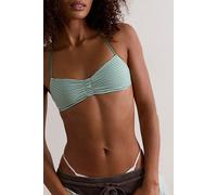 Charlie Microfiber Printed Bralette by Intimately at Free People in Green Combo Stripe, Size: XS - female