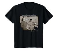 Charlie Parker and Miles Davis at The Three Deuces NYC 1947 T-Shirt, Youth, Black, Medium