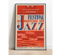 Charlie Parker Miles Davis 1949 Jazz Festival Tour Live Concert : Huge 36"x24" Poster Print Similar (Slightly Larger) to A1 Size : Retro Reproduction BRING YOUR WALLS TO LIFE !! #2
