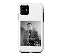 Charlie Parker Playing Sax Black and White Photo Case for iPhone 11