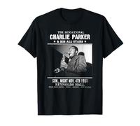 Charlie Parker Reynolds Hall Philadelphia 1951 Greyscale T-Shirt