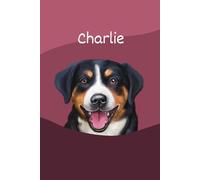 Charlie: Personalisiertes Notizbuch mit Großer Schweizer Sennenhund Hundemotiv DIN A5 / Tagebuch / blanko - Hunde