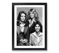 Charlies Angels Original Cast Framed Print | A2 Oak Framed Wall Art | Ready to Hang | Modern Nature Picture | Living Room Bedroom Lounge Office