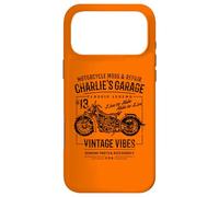 Charlie's Garage Vintage Motorcycle Design for Name Charlie Case for iPhone 17 Pro Max