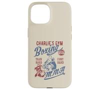 Charlie's Gym Boxing MMA Retro Design for the Name Charlie Case for iPhone 15