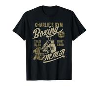 Charlie's Gym Boxing MMA Retro Design for the Name Charlie T-Shirt