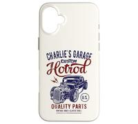 Charlie's Hotrod Garage Classic Car Custom Charlie Design Case for iPhone 16 Plus