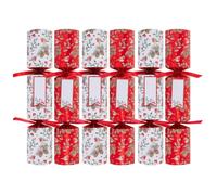 Charlies Make Your Own Red Robin Christmas Crackers 6 Pack | Each one contains a hat and a blank name tag, simply fill with your own prize the ideal finishing touch to the dinner table