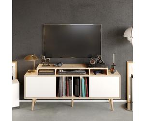 Charlize TV Unit TVs up to 63" - Sapphire Oak / White