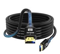 charlore Long HDMI Cable 10m, 4K@120Hz,48Gbps Ultra High Speed HDMI 2.1 Cord with Gold-plated Connectors, Aluminum Shell, Compatible with Monitor, TV, Ceiling Projector, Conference Room Setups(BLACK)