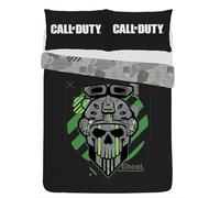 Charlotte Andersen Call of Duty Double Duvet Cover Set | Official COD Polycotton Bedding | 200x200cm Reversible Quilt Cover & Pillowcase | Soft & Durable Gamer Bedding (Black/Green, Double)
