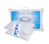 Charlotte Andersen Cluster Fibre Pillow - 2 Pack, Firm Support Hotel Style Pillows, Non-Allergenic Hollow Fibre Cluster Filling, Cotton Blended Cover, Washable, Piped Edge Finish (2 Pillows)