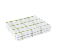 Charlotte Andersen Extra Large Tea Towels for Kitchen 3 Pack Quality Dish Cloths Quick Dry, Ultra Absorbent and Machine Washable 78cm x 44cm (3 GREEN TEA TOWELS)
