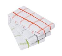 Charlotte Andersen Extra Large Tea Towels for Kitchen 3 Pack Quality Dish Cloths Quick Dry, Ultra Absorbent and Machine Washable 78cm x 44cm (3 PACK MIX COLOUR TEA TOWEL SET)