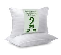 Charlotte Andersen Luxury Hotel-Style Pillows - 2 Pack Standard Size 48x74cm - Soft Support Hollowfiber Filling, Hypoallergenic, Breathable Microfiber Cover - Made in the UK (2 Pillows)
