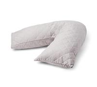 Charlotte Andersen Orthopaedic V Pillow with Pillowcase. Non Allergenic Quilted Cushioning Head, Neck & Back Support Pillow (V PILLOW WITH QUILTED PILLOWCASE, GREY)