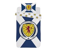 Charlotte Andersen Scotland FC Single Duvet Cover Set - Official Football Bedding | 100% Soft Microfibre, Reversible Design | Scotland National Team Bed Set with Matching Pillowcase - Ideal for Fans