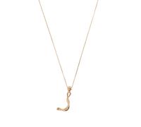 Charlotte Chesnais 18K yellow gold Letter J diamond necklace One Size