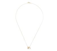 Charlotte Chesnais 18K yellow gold Letter N diamond necklace One Size