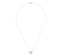 Charlotte Chesnais 18K yellow gold Letter U diamond necklace One Size