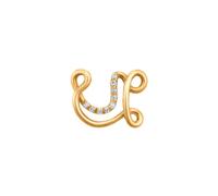 Charlotte Chesnais Alphajoaillerie 18kt Gold Necklace - Letter U - One Size