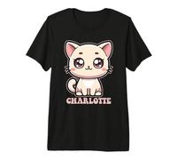 Charlotte Cute Kitty Cat Design for Girls Name Charlotte Premium T-Shirt