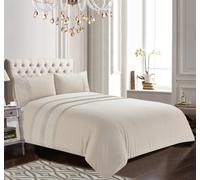 Single Charlotte Embroidered Floral Duvet Cover Set - Natural Rapport Home Natural Double