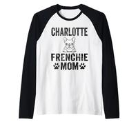 Charlotte Frenchie Mom Shirt French Bulldog Dog Coffee Lover Raglan Baseball Tee